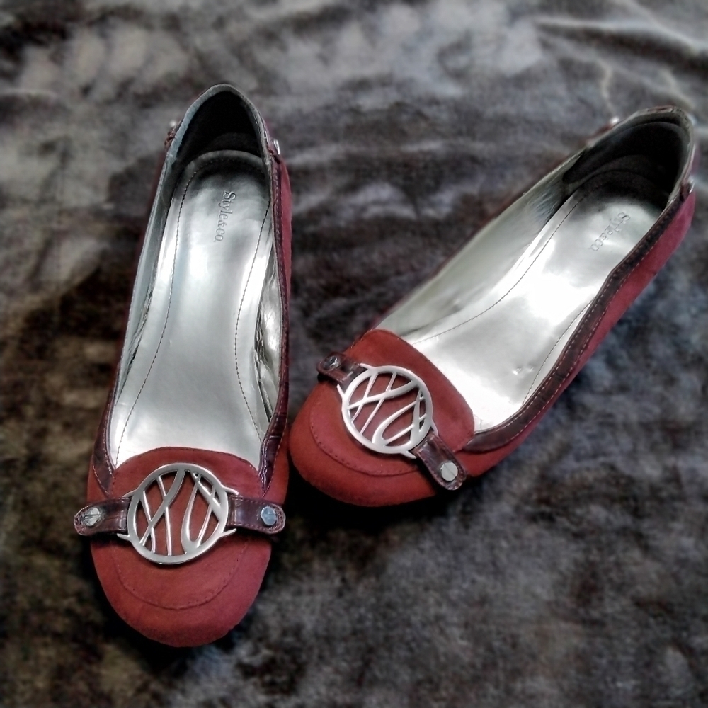 Style & Co. Women's Dark Red Slip On Shoes